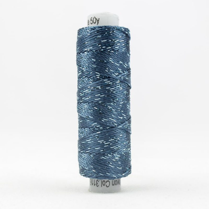 Thread - SSDazzle Rayon Metallic - 8Wt - SSDZS3116 - Majolica Blue - 46m/50yd