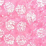"Dandelion Batik 3071Q-X Taffy. Soft taffy tones with delicate dandelion patterns, ideal for quilting and sewing projects."