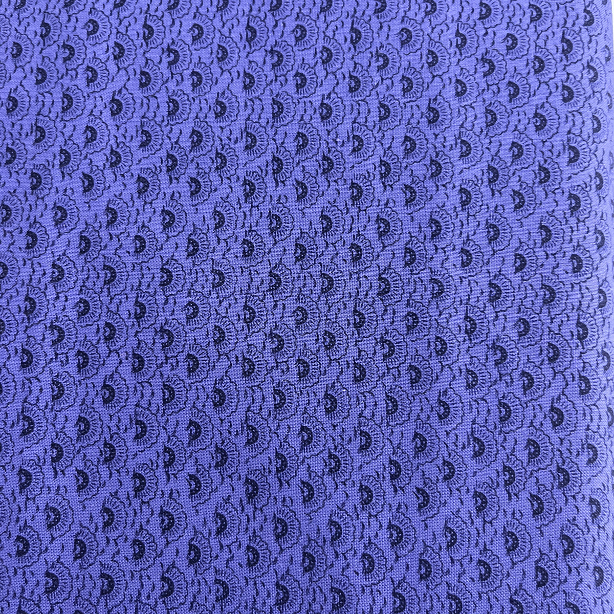 David Textiles Fabric Purple Pattern 100% Cotton WOF 110cm -112cm
