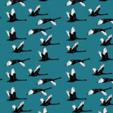 Devonstone Birds Red Parka Fabric DV6290