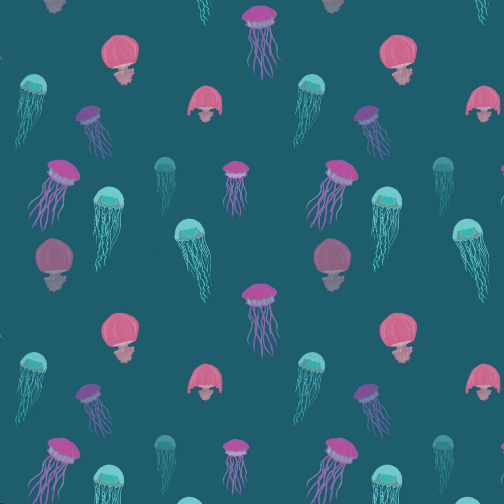 Devonstone Jellyfish Red Parka Fabric DV6286