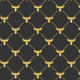 Devonstone – Queen Bee – Yellow on Black Bee DV3108 Fabric WOF 110cm-112cm