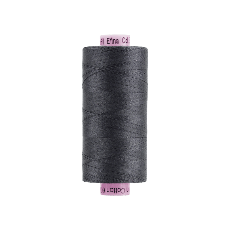 Threads - Egyptian Cotton - Efina 60Wt - EF06 - Charcoal (1500yd) - 150m/164yd