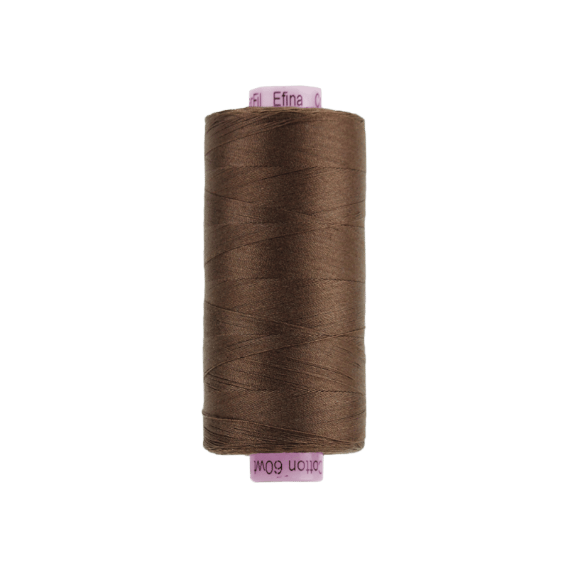 Threads - Egyptian Cotton - Efina 60Wt - EF51 - Chestnut (1500yd) - 150m/164yd