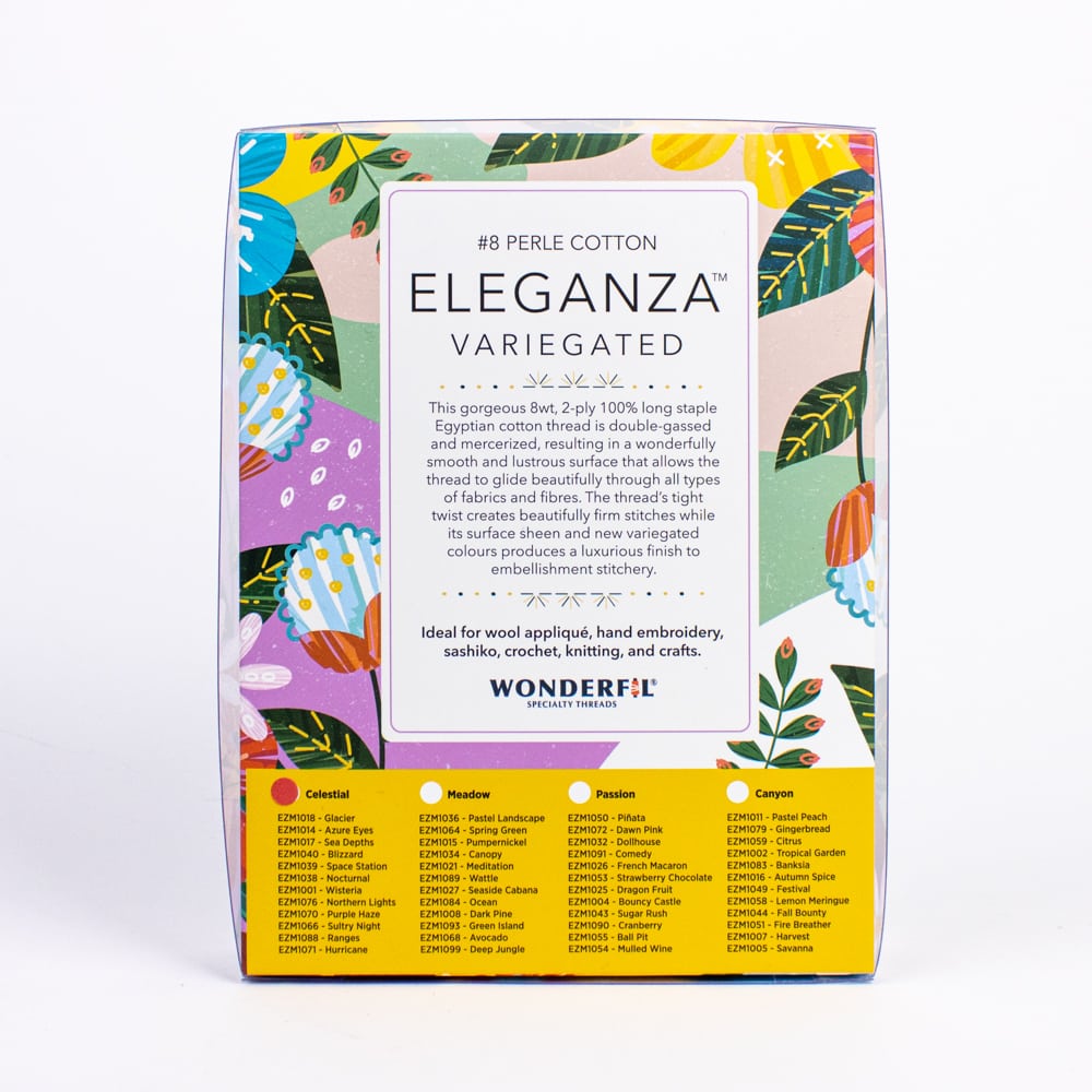 WonderFil Eleganza Variegated Packs – #8 Perle Cotton – 12 B