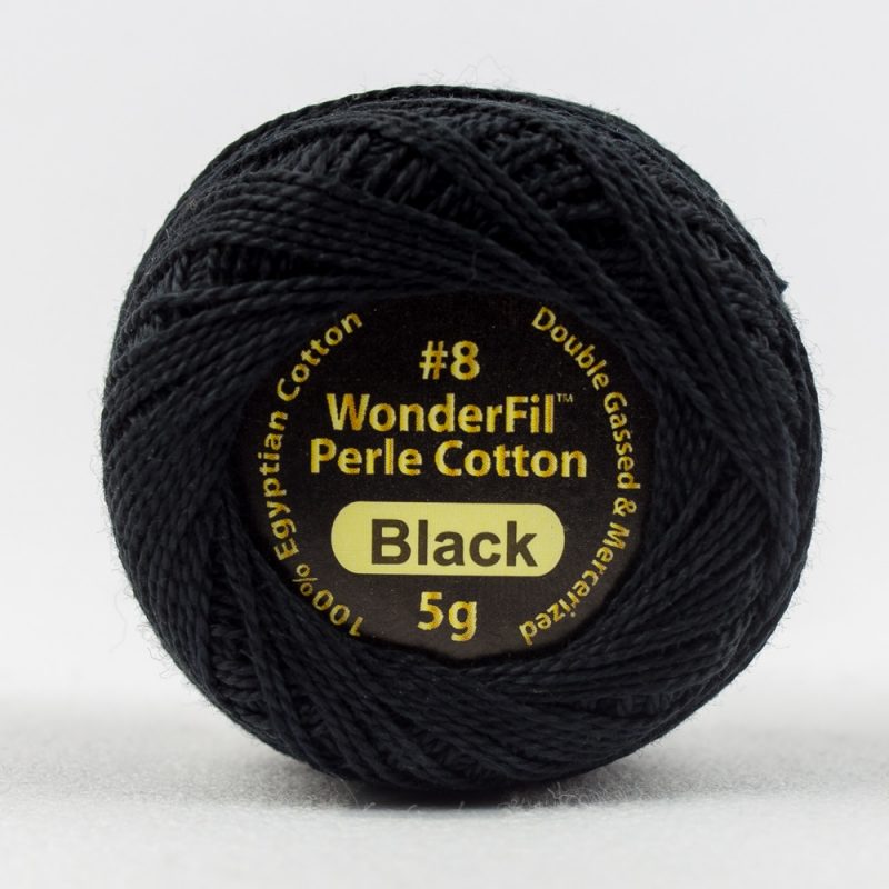 Threads - Egyptian Cotton - Eleganza 8Wt - EL5G200 - Black - 38.4m/42yd