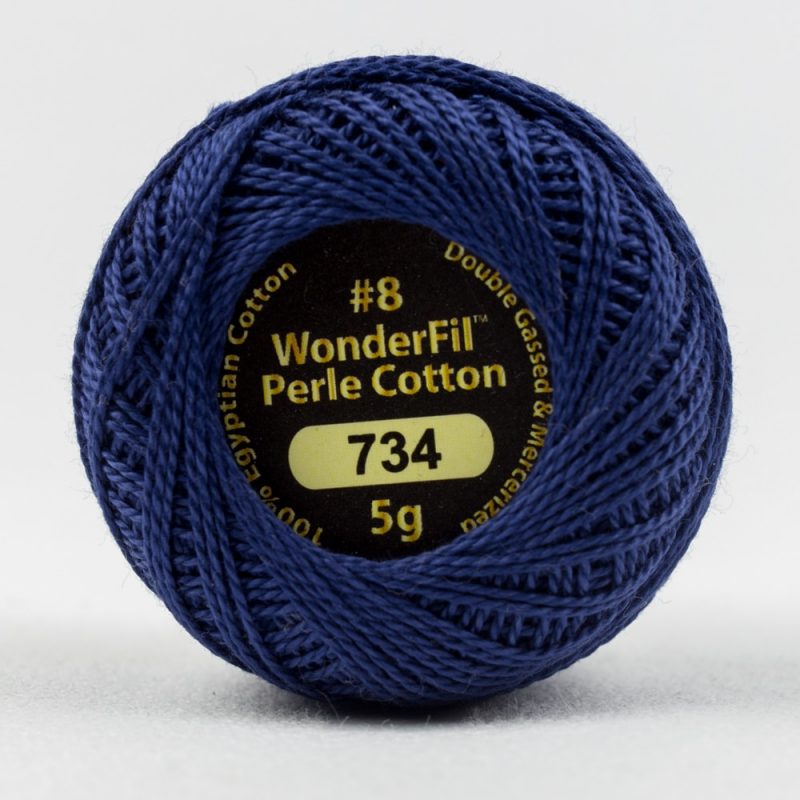 Threads - Egyptian Cotton - Eleganza 8Wt - EL5G734 - Denim - 38.4m/42yd