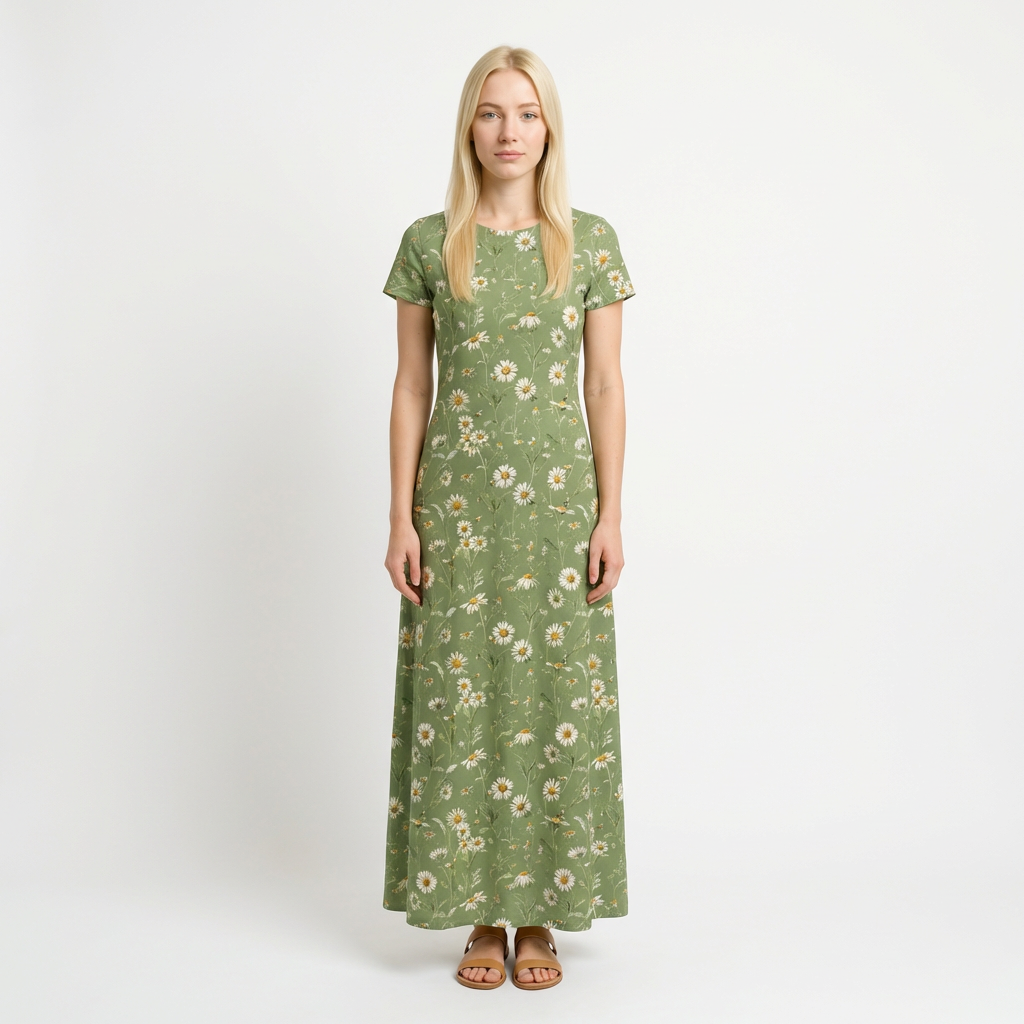 #LOVE ME MORE CD15633-GREEN 100% COTTON