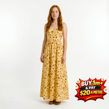 Hello Autumn Foliage Cascade Yellow MU-097-Y - 100% Cotton