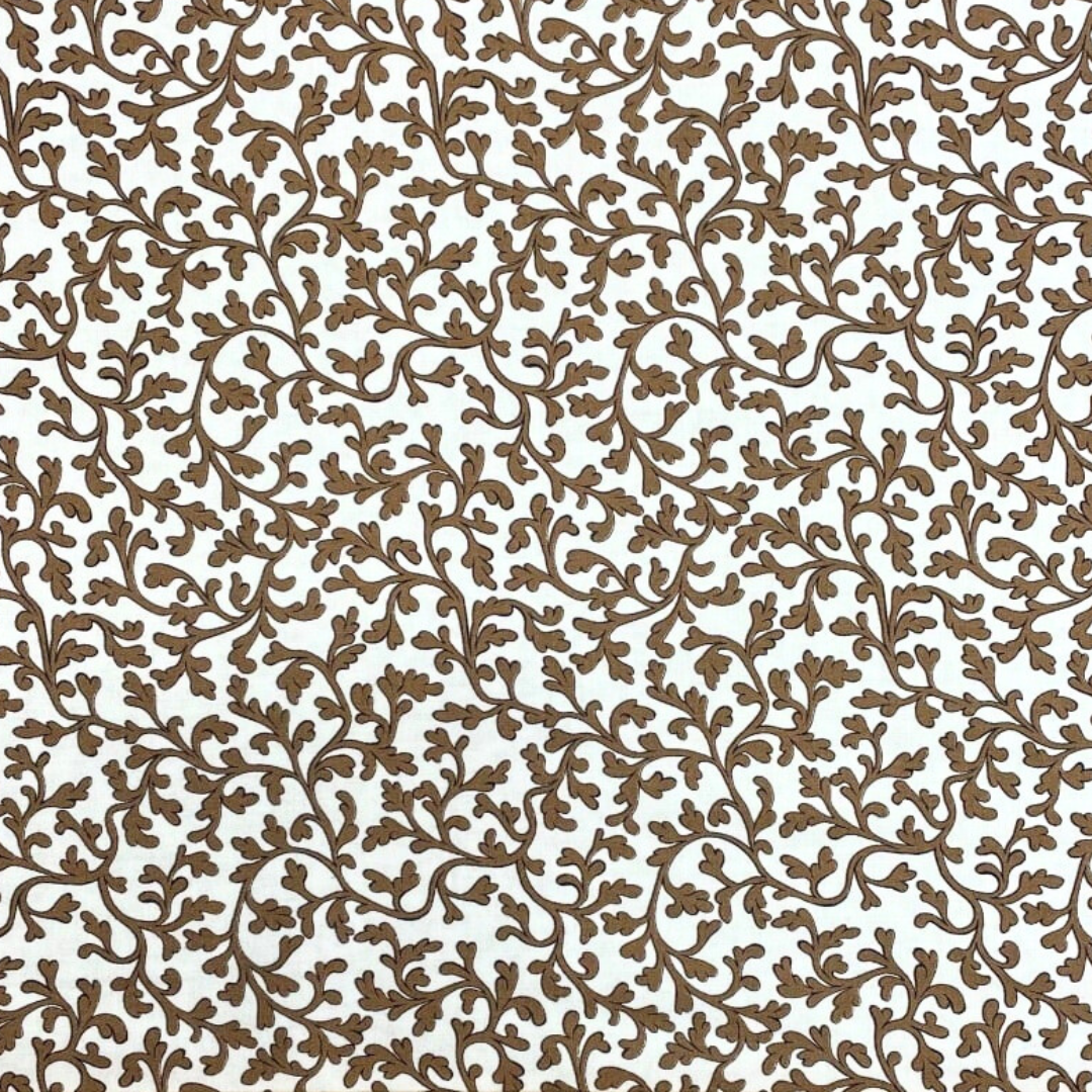 Fabric Freedom - Pattern Perfect - Vine - F779 (Brown 100% Cotton Fabric WOF 110cm-112cm
