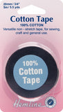 Hemline 20mm Cotton Tape - Black