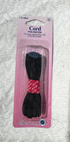 Hemline 6mm, 1.5mtrs Round Polyester Cord Black
