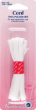 Hemline 6mm, 1.5mtrs Round Polyester Cord White