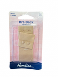 Hemline Bra Back Replacements Beige, 28mm / 2 Hooks.