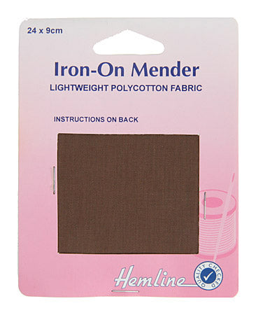 Hemline Iron-On Mender Brown
