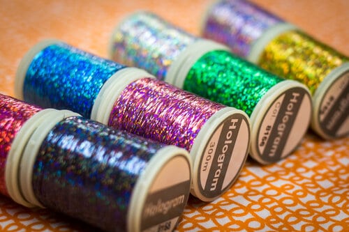 Thread - Hologram Slitted Metallic - HC8158 - Black - 300m/328yd