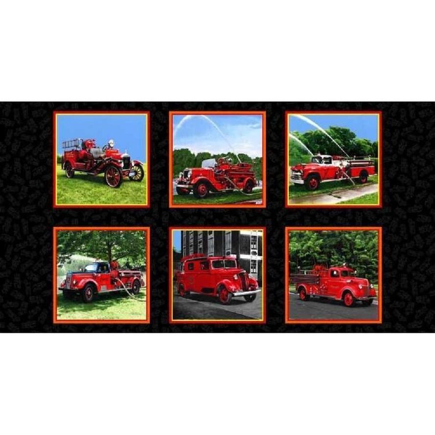 Hook & Ladder Fire Truck Fabric