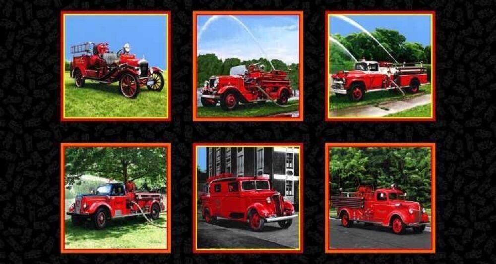 Hook & Ladder Fire Truck Fabric