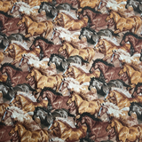 Horse Fabric 100% Cotton Fabric WOF 110cm-  112cm