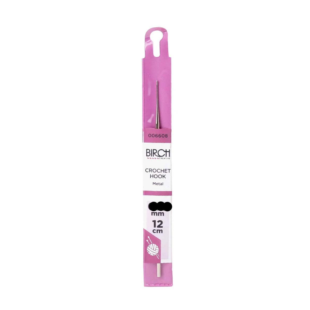 BIRCH CROCHET HOOK STEEL 12cm -1.75MM