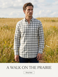 A WALK ON THE PRAIRIE C15238- SAGEGRAY 100% COTTON