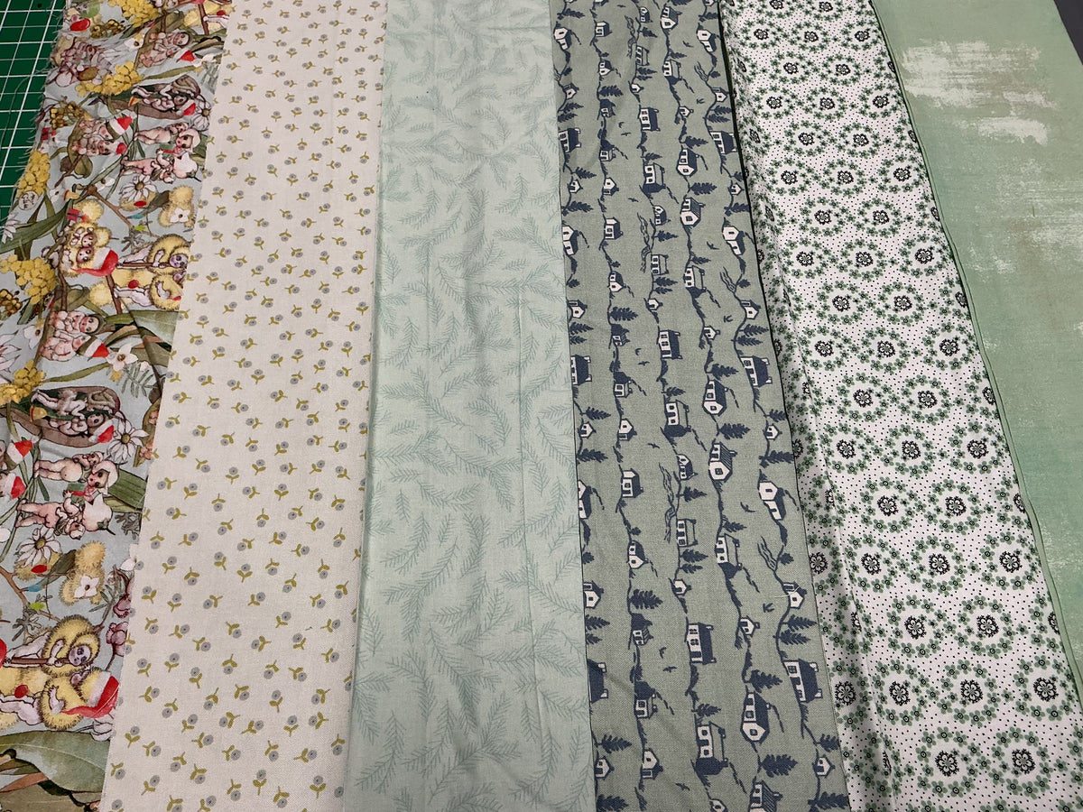 Mixed Fabric Pack 10cm WOF 100% Cotton Fabric )