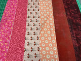 Mixed Fabric Pack 10cm WOF 100% Cotton Fabric )