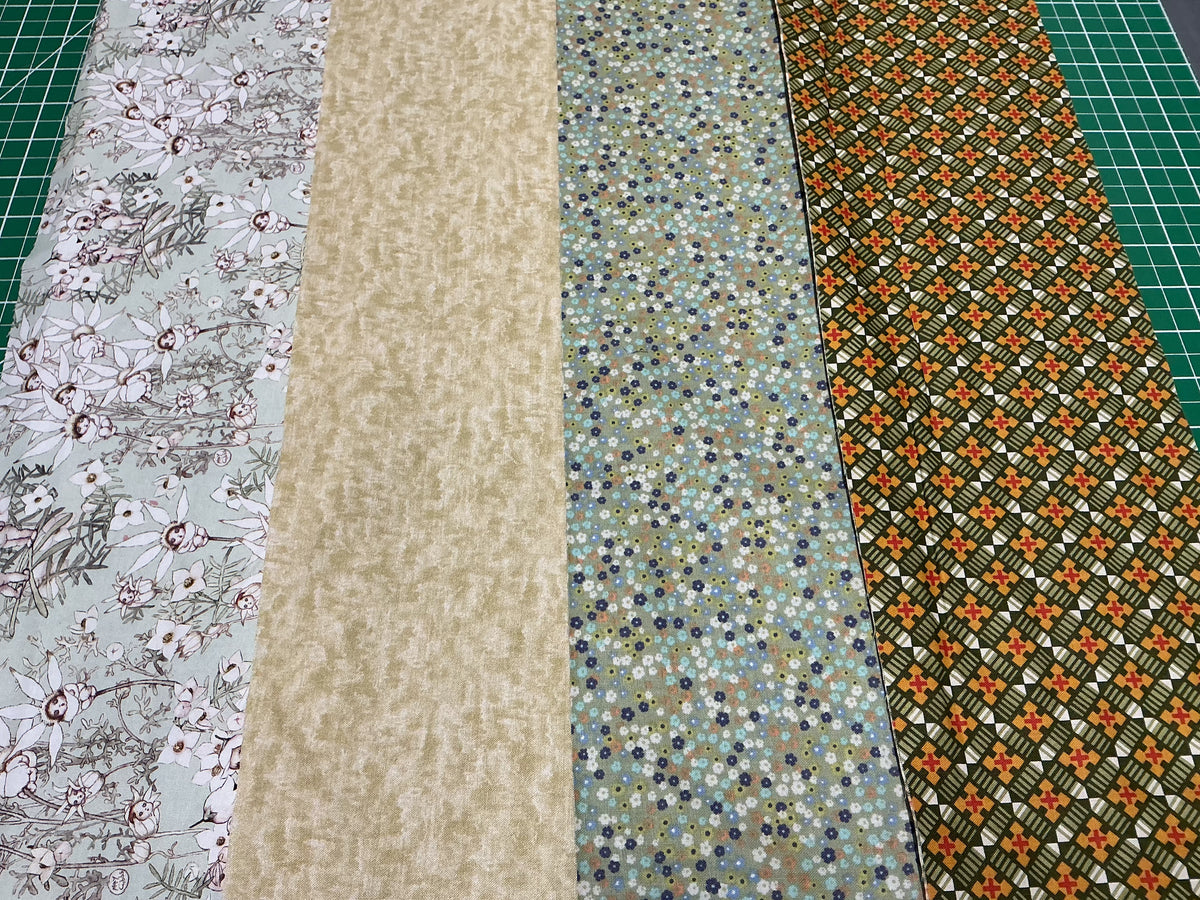 Mixed Fabric Pack 15cm WOF 100% Cotton Fabric )
