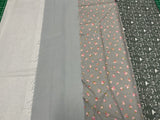 Mixed Fabric Pack 15cm WOF 100% Cotton Fabric )
