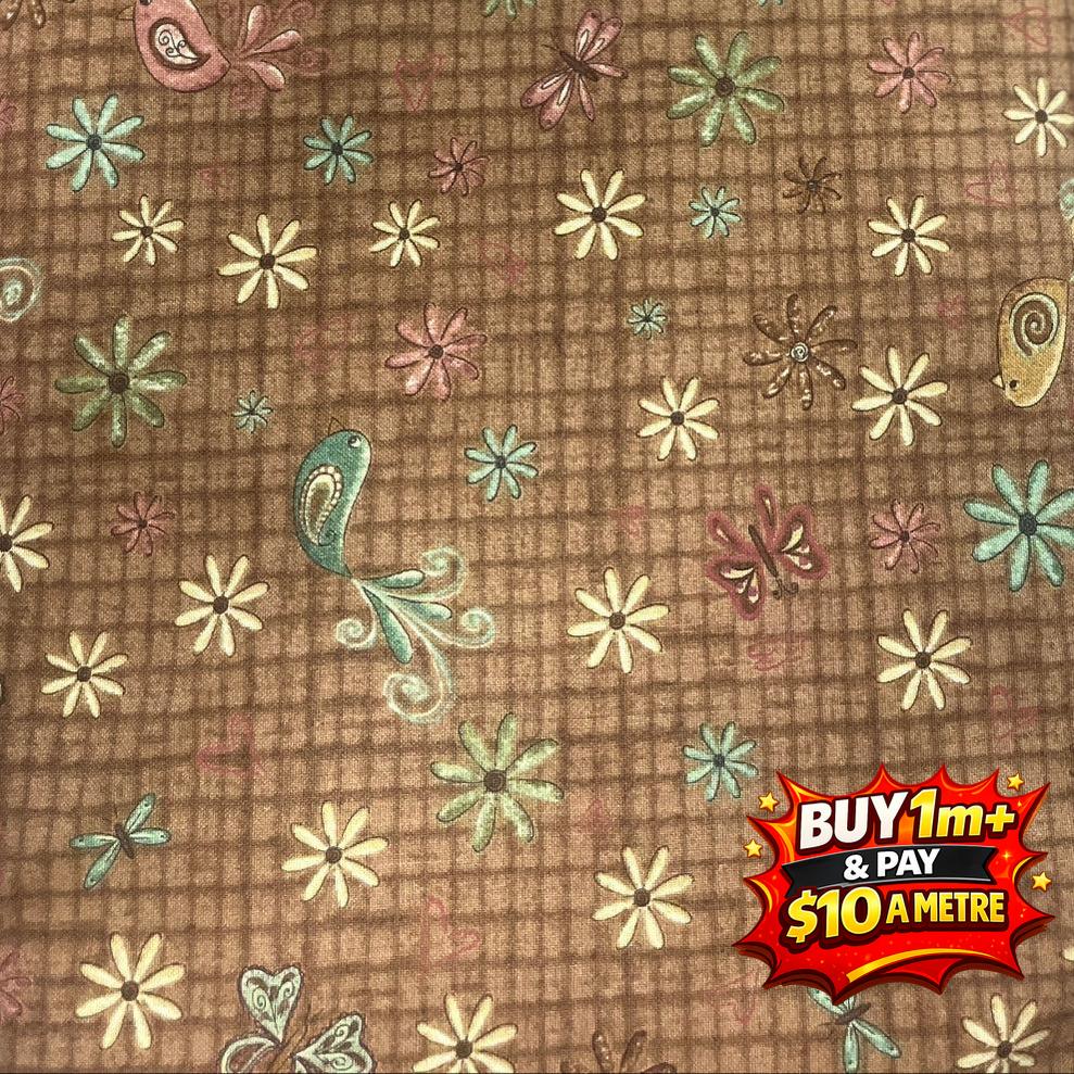 100% Cotton Fabric WOF 110cm-  112cm