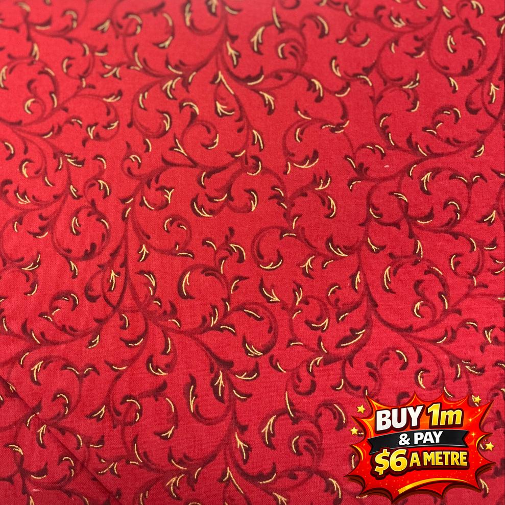 100% Cotton Fabric WOF 110cm-  112cm FINAL CLEARANCE 1 METRE FOR ONLY $ 6