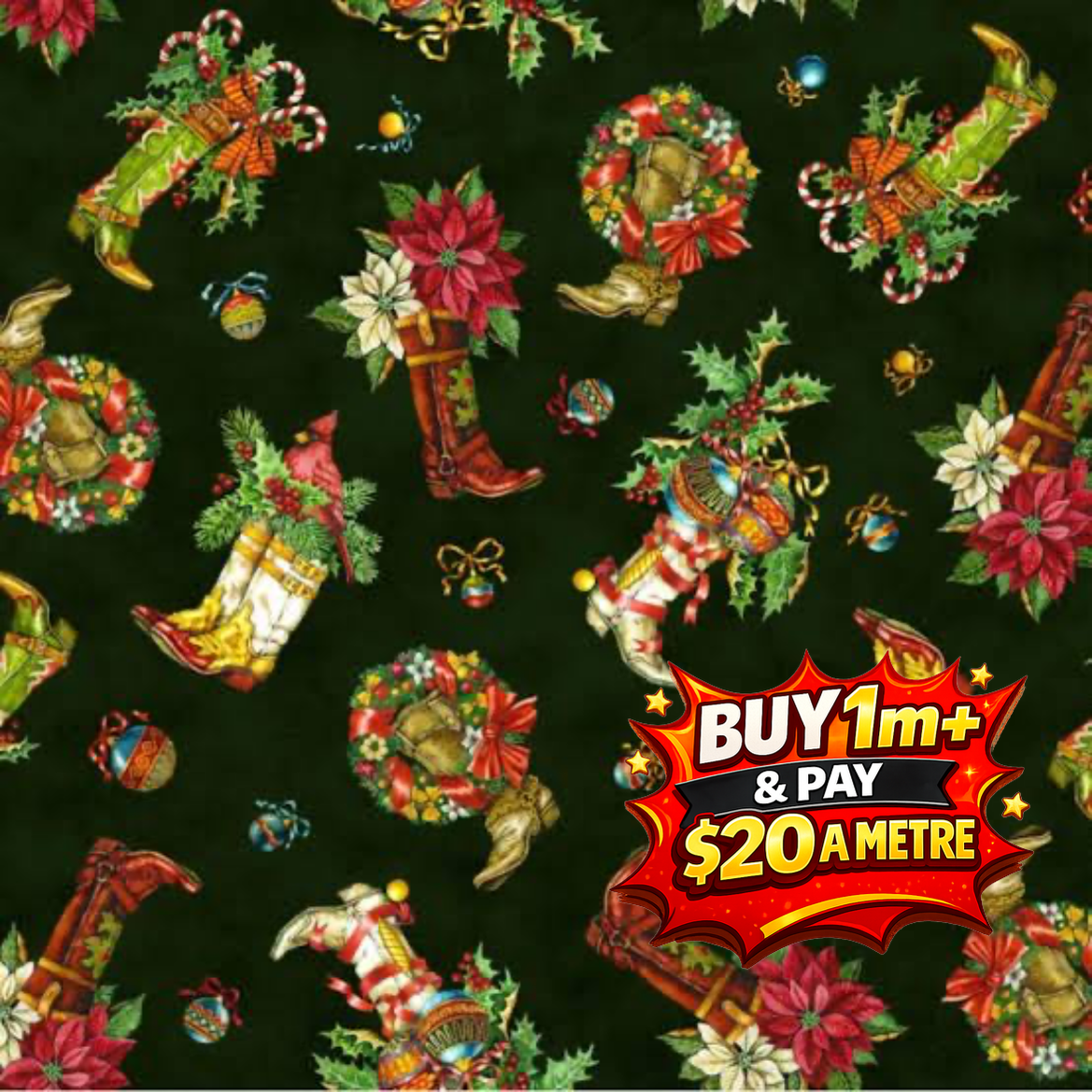 100% Cotton Fabric WOF 110cm-   112