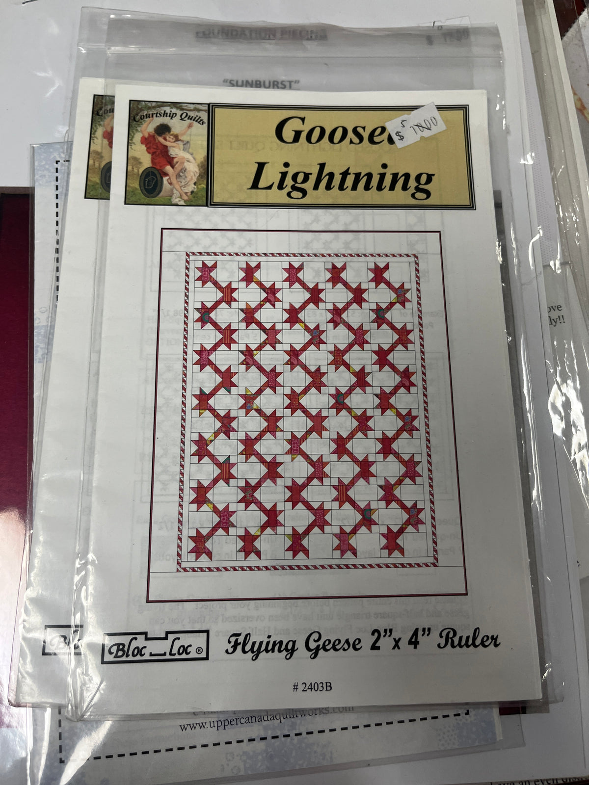 GOOSED LIGHTNING flying geese 2" x 4" 2403B pattern