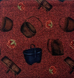 Small fabric sample with pattern on a white sheet of paper