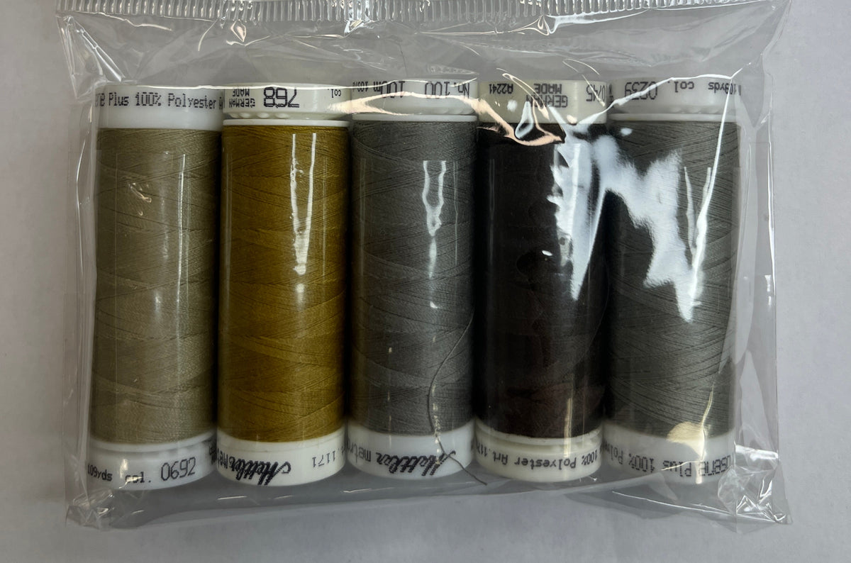 5 Pack Mettler Thread – 100 Metres Per Spool Polyester