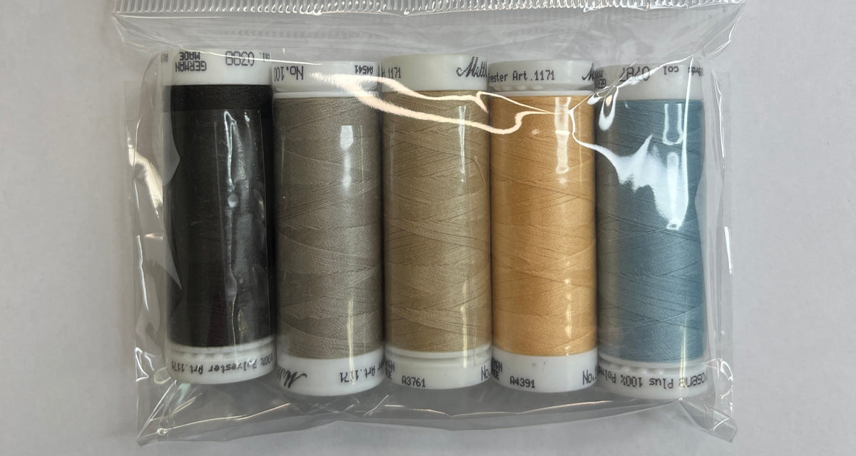 5 Pack Mettler Thread – 100 Metres Per Spool Polyester