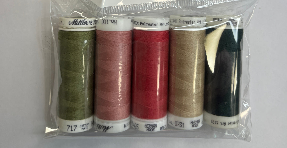 5 Pack Mettler Thread – 100 Metres Per Spool Polyester