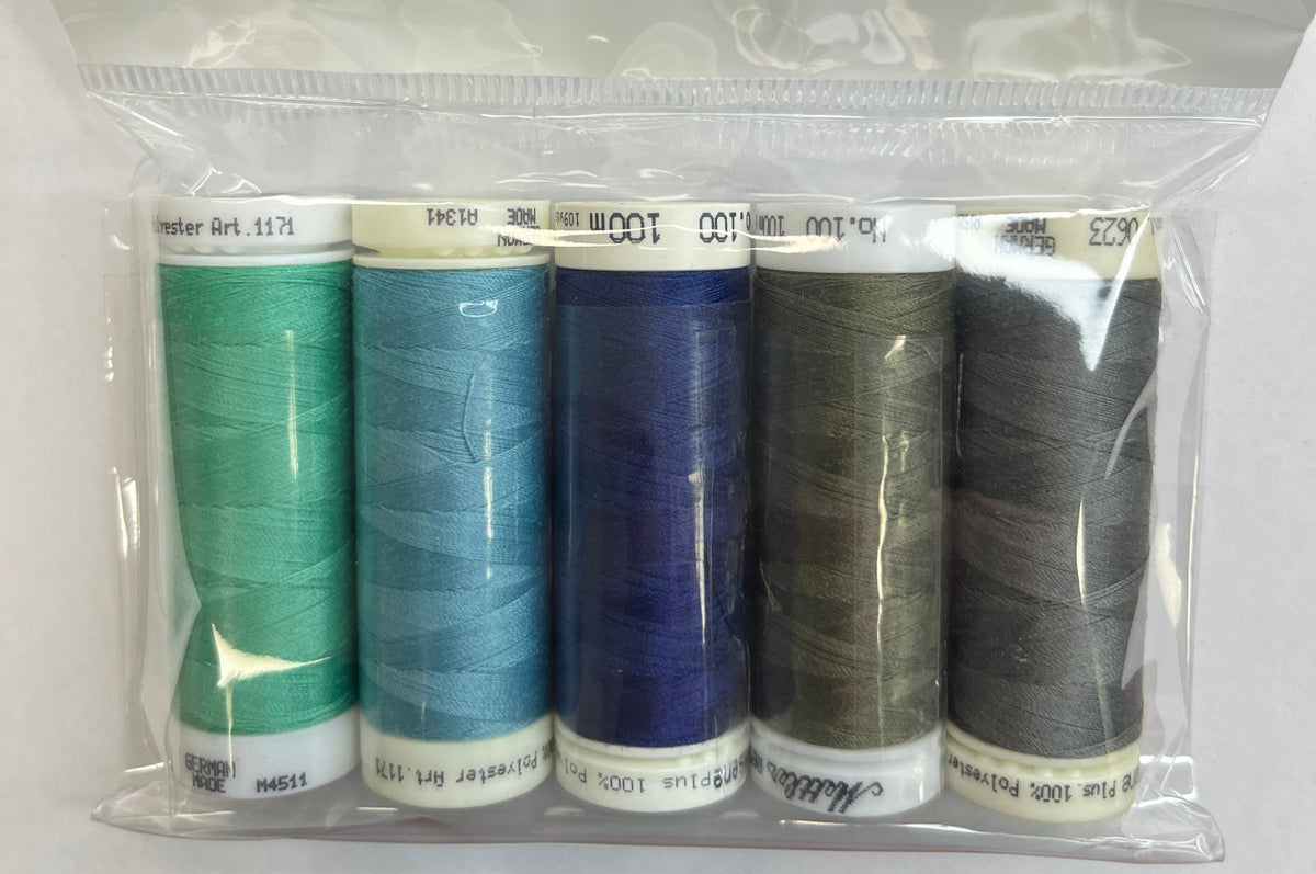 5 Pack Mettler Thread – 100 Metres Per Spool Polyester