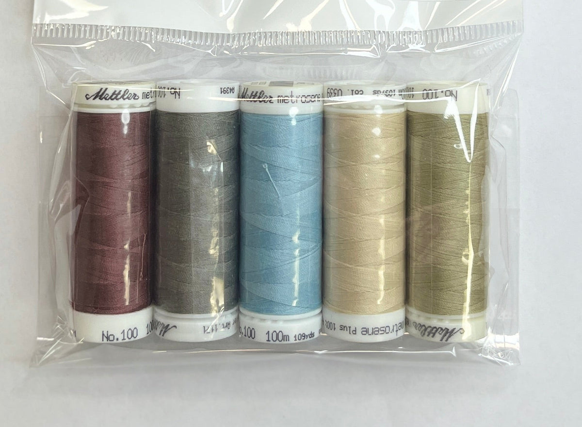 5 Pack Mettler Thread – 100 Metres Per Spool Polyester