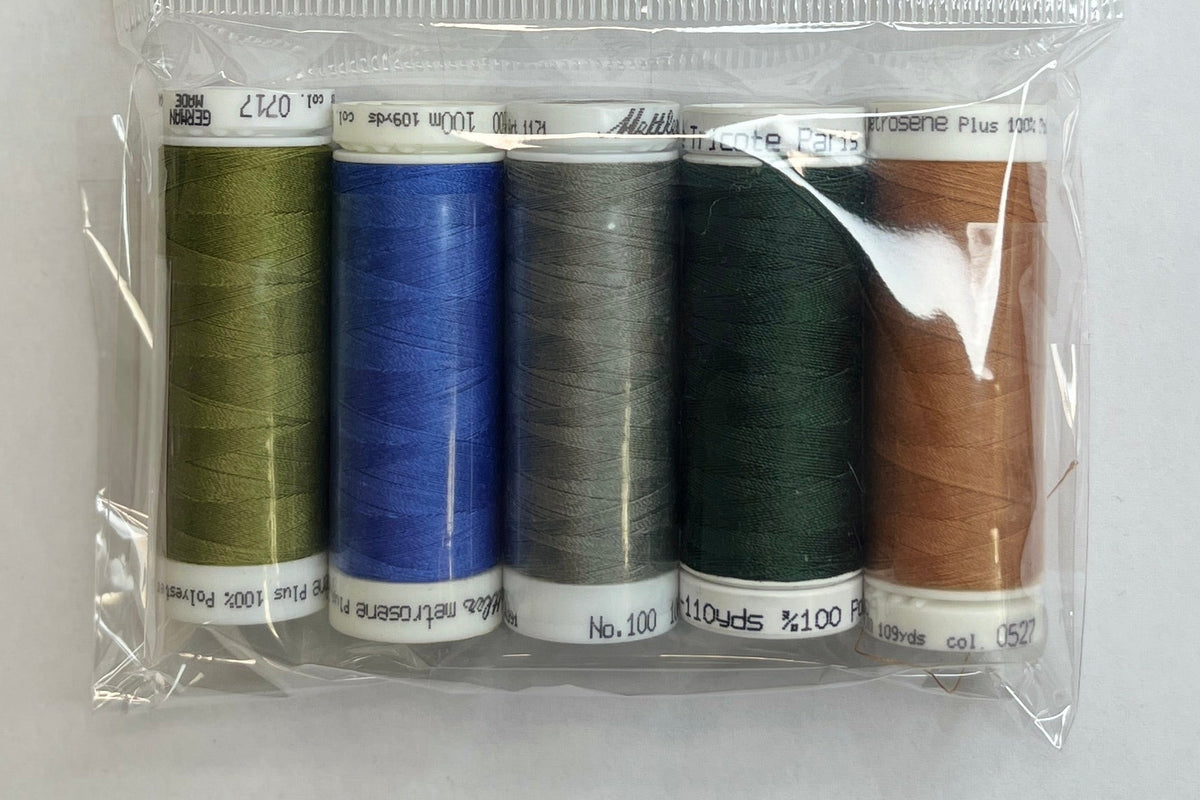 5 Pack Mettler Thread – 100 Metres Per Spool Polyester