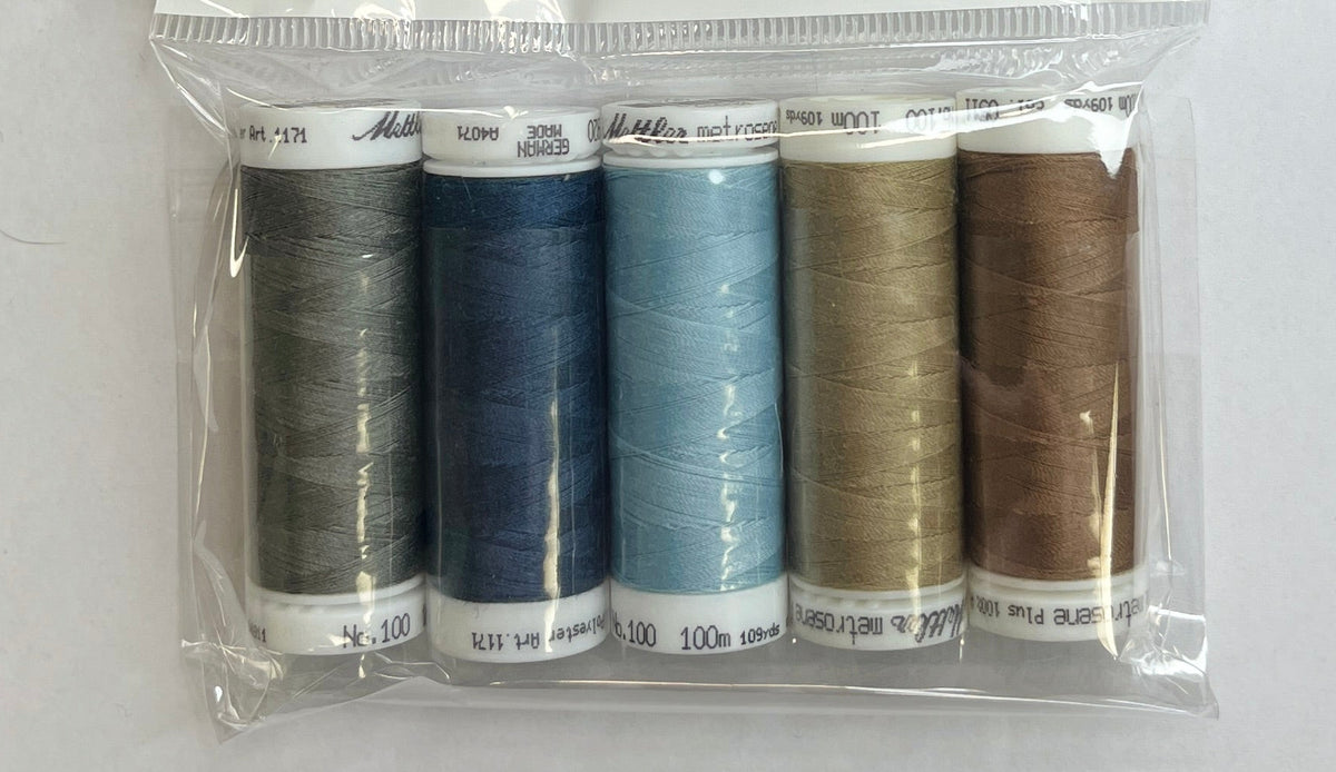 5 Pack Mettler Thread – 100 Metres Per Spool Polyester