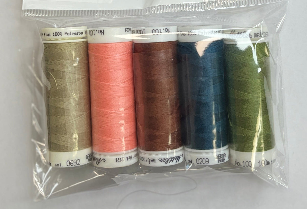 5 Pack Mettler Thread – 100 Metres Per Spool Polyester