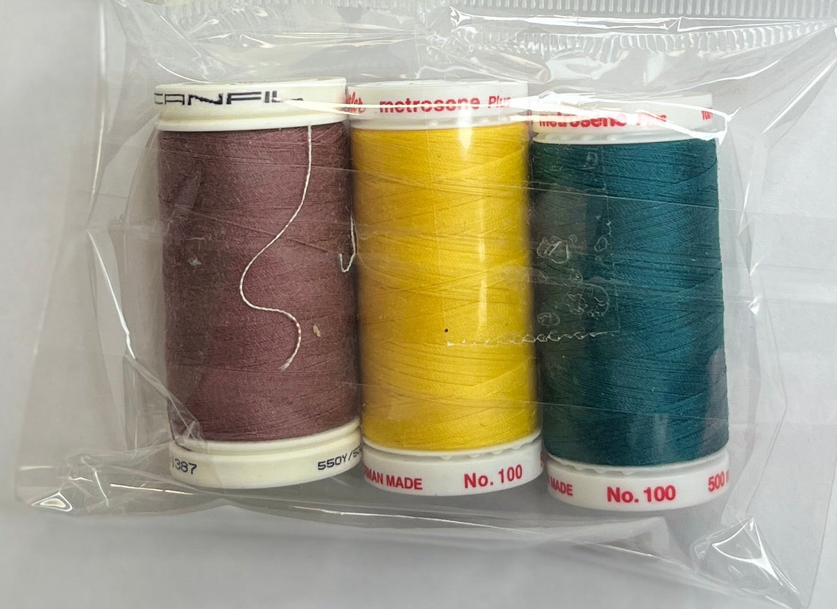 3 Pack Mettler Thread – 500 Metres Per Spool Polyester