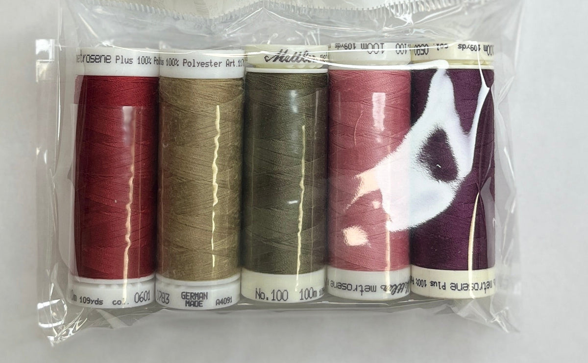 5 Pack Mettler Thread – 100 Metres Per Spool Polyester