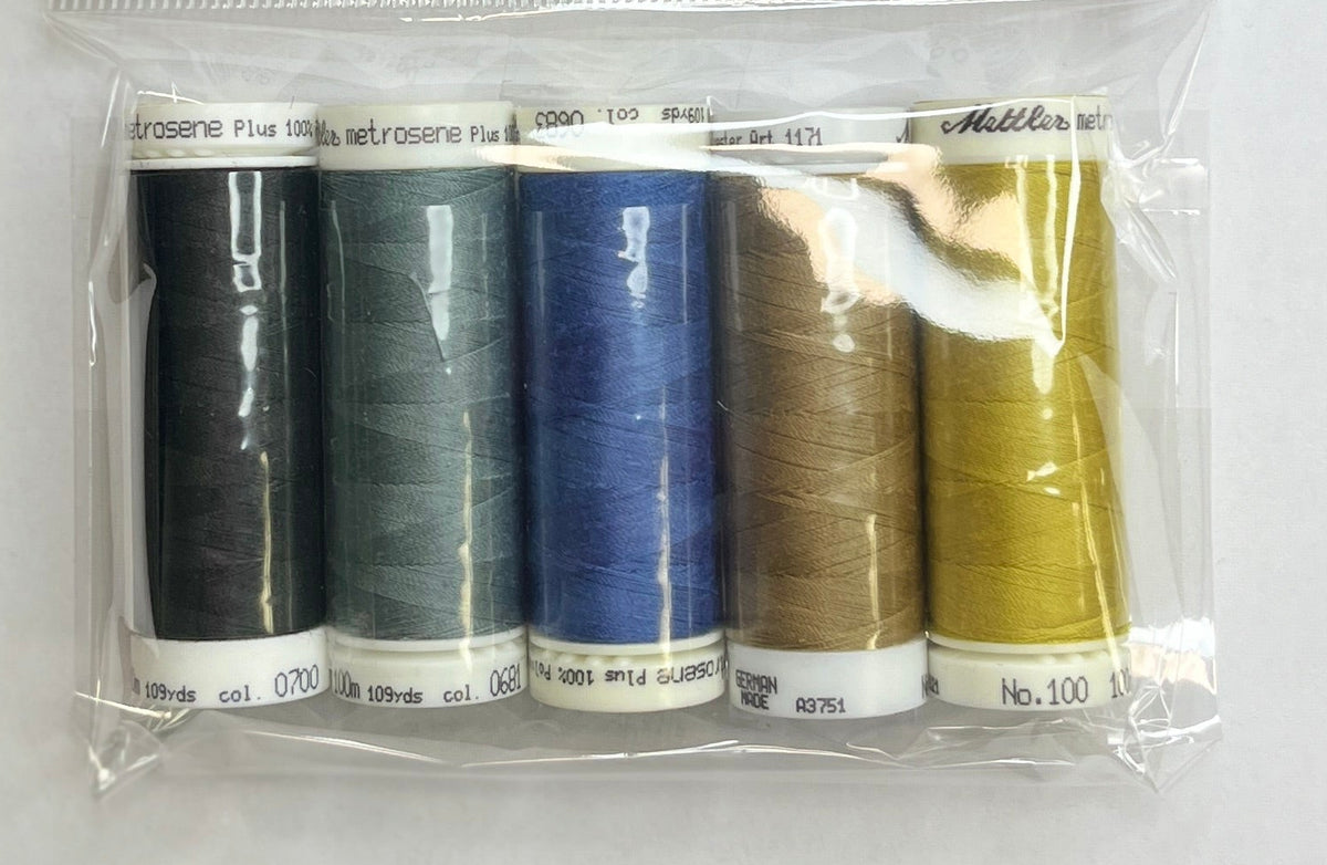 5 Pack Mettler Thread – 100 Metres Per Spool Polyester