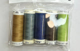 5 Pack Mettler Thread – 100 Metres Per Spool Polyester