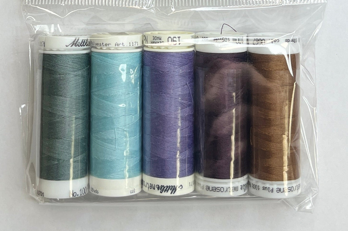 5 Pack Mettler Thread – 100 Metres Per Spool Polyester