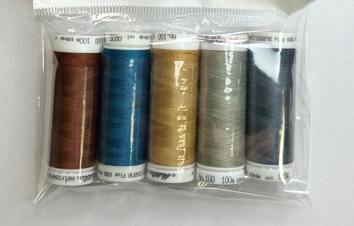5 Pack Mettler Thread – 100 Metres Per Spool Polyester