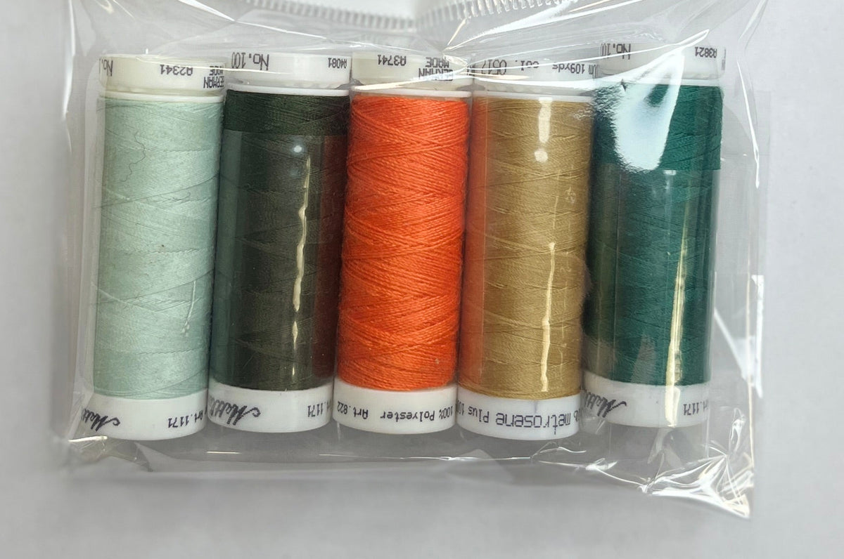 5 Pack Mettler Thread – 100 Metres Per Spool Polyester