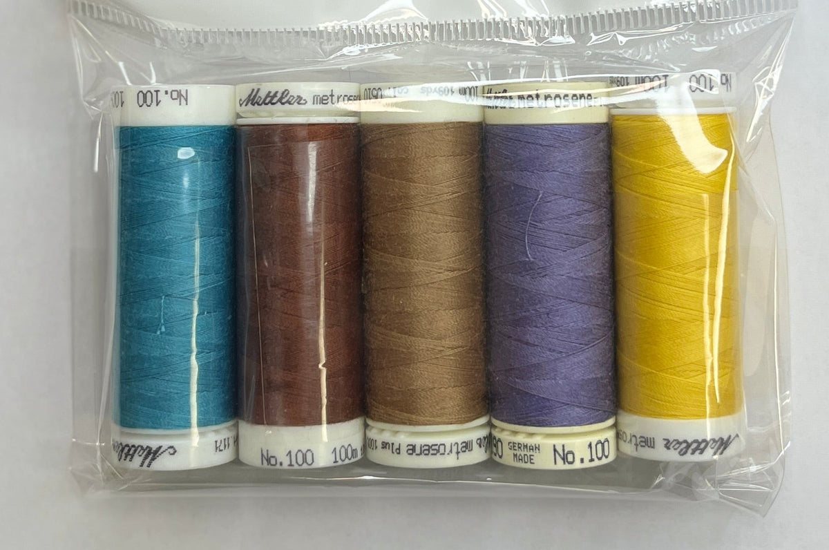5 Pack Mettler Thread – 100 Metres Per Spool Polyester